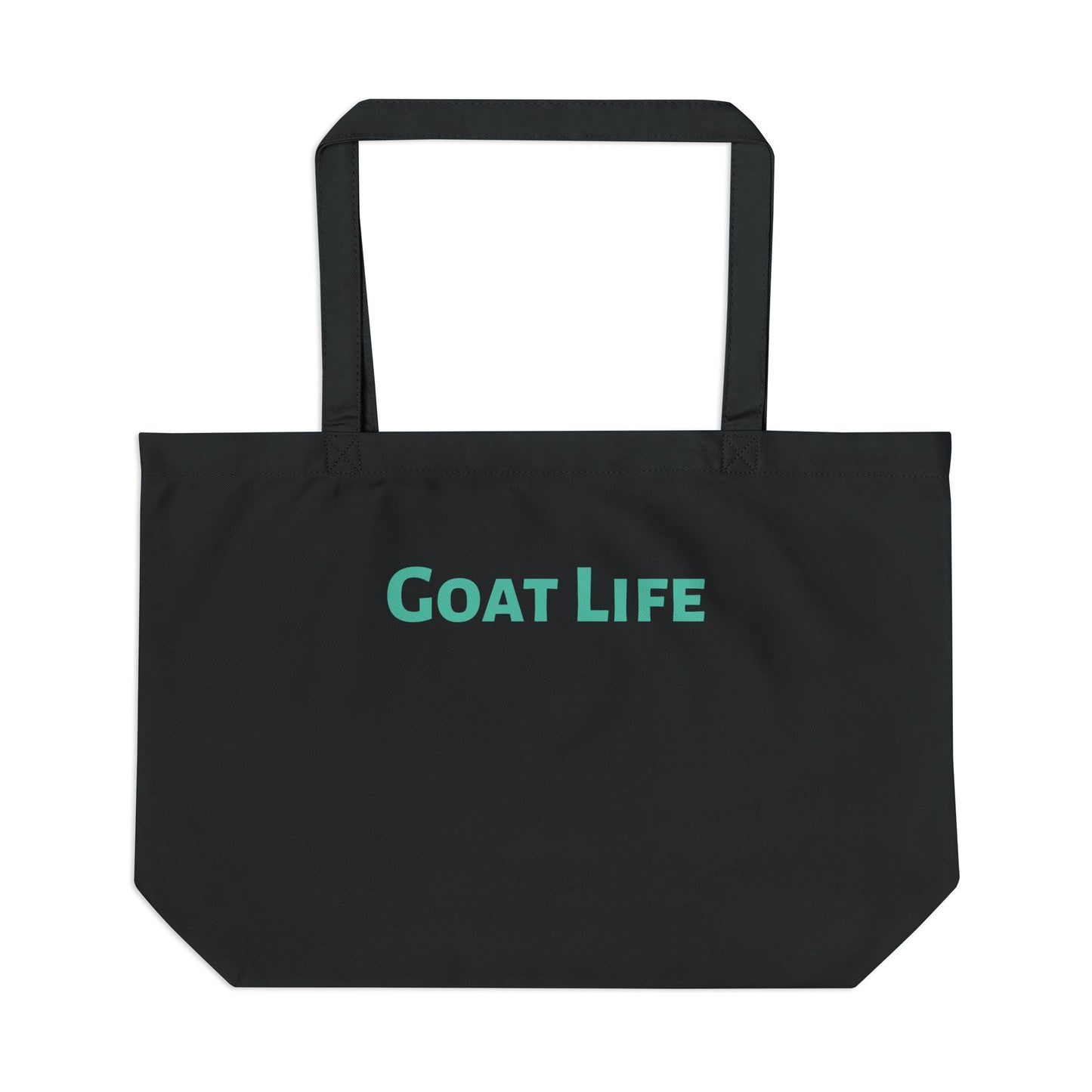 Goat Life Tote Bag — Large Eco Canvas Market Tote with Cute Baby Goat Design