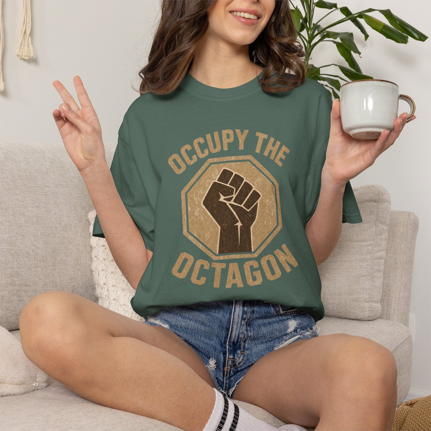 Occupy the Octagon Fist T-Shirt — MMA Fight Pride Tee